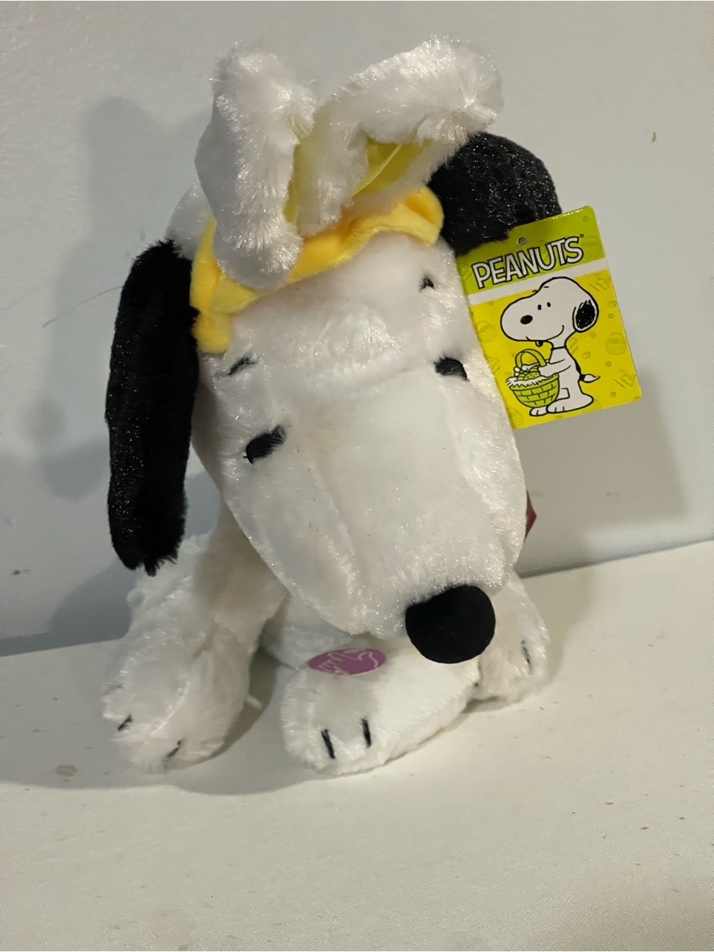 Peanuts Snoopy Plush with Yellow Headband and Black Ears